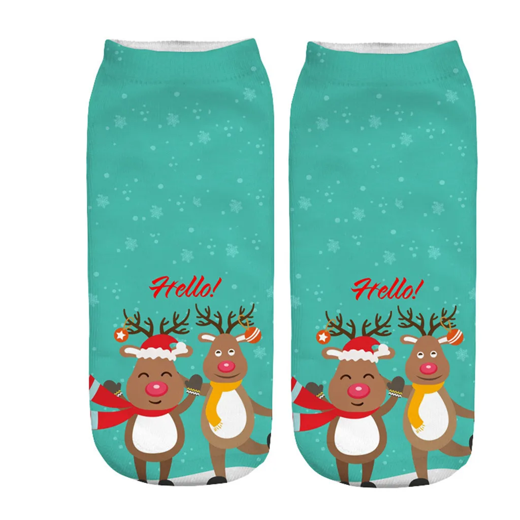 Рождественские носки унисекс рождественские подарок Санта Клауса Короткие