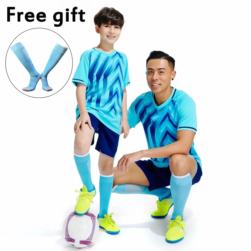 

Free Gift Socks For You Customize Football Team Club Uniforms Sets Men Boys Football Jerseys Soccer Suits Shirts and Shorts Kits