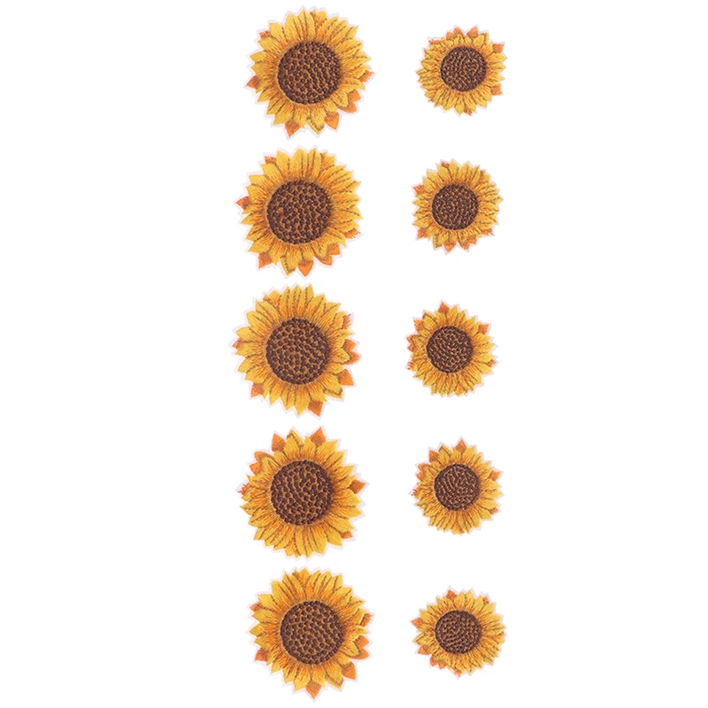 

5Pcs Sunflower Sew on/Iron on Embroidered Patch Diy Craft Clothes Applique