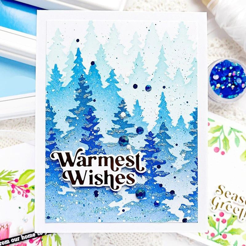 Новинка 2021 пластиковый трафарет с винным лесом для рукоделия создание фона