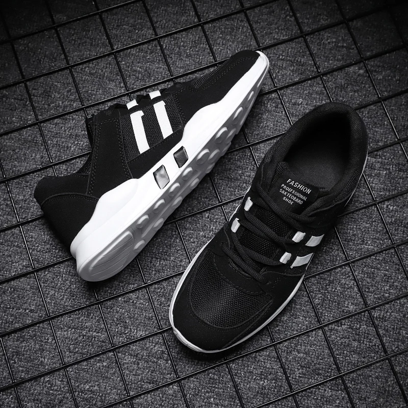 Кроссовки мужские сетчатые дышащие удобные сникерсы на плоской подошве модная
