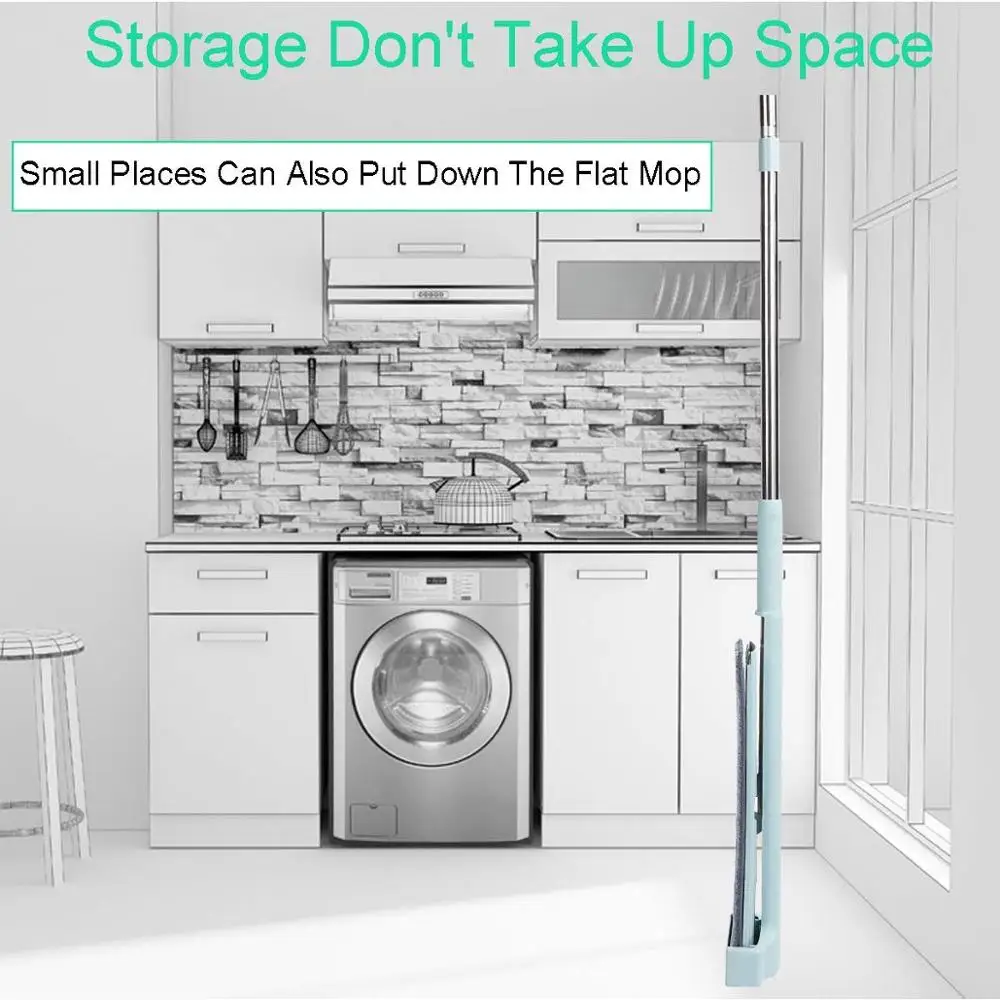 Плоская швабра с вращением на 360 градусов свободная ручная мойка ленивая