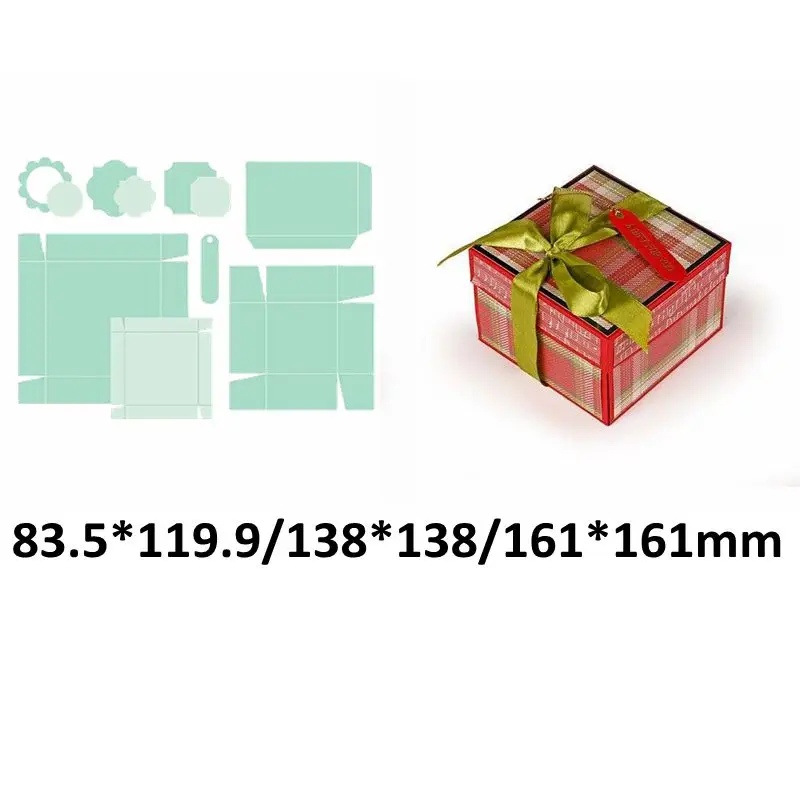 H4402 Рождественская тематическая Подарочная коробка для вырезания домиков в форме конфет, Цветочная панель для скрапбукинга, тиснение, сделай сам, изготовление открыток, Новинка - Цвет: H4402