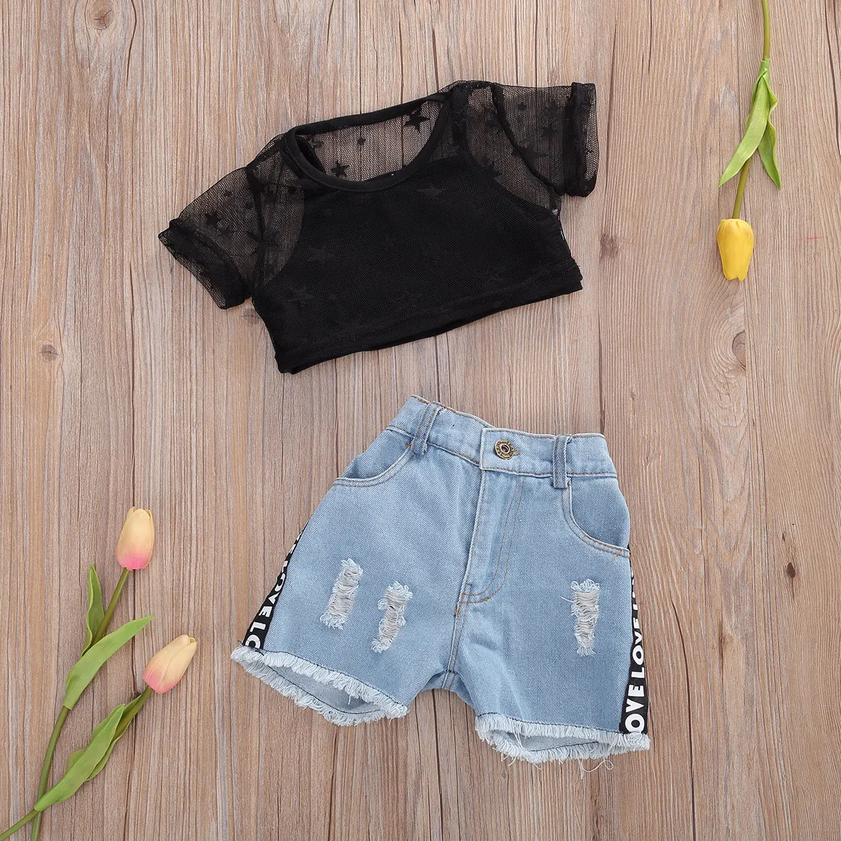 Модная детская одежда из 3 предметов для маленьких девочек 2020 черный жилет +