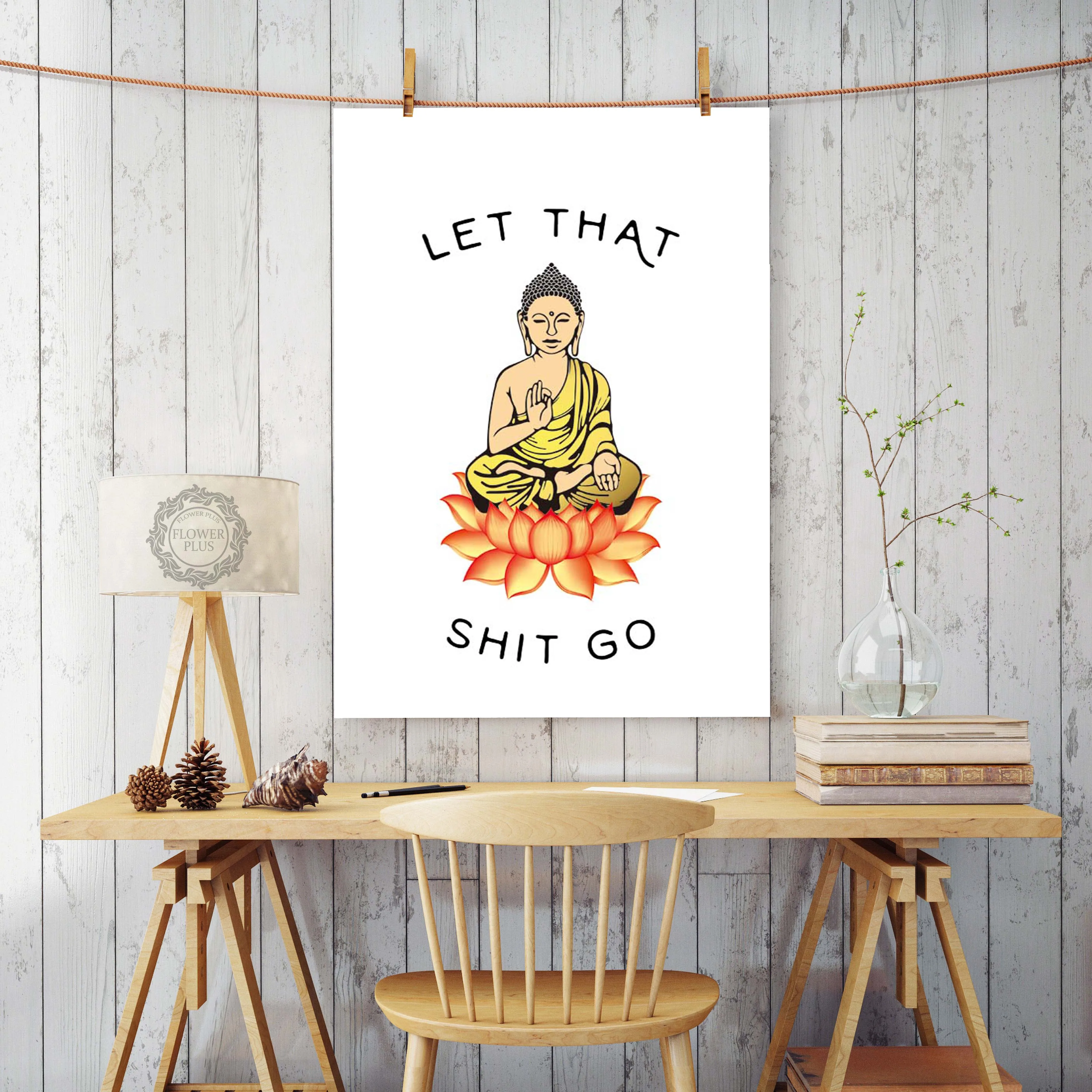 Картины на холсте Let That shitgo настенные художественные принты абстрактные статуи