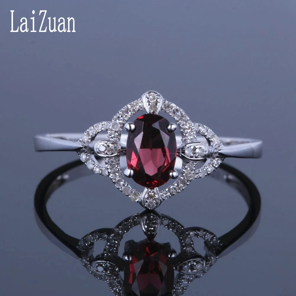 LaiZuan одноцветное 10 к белое золото 0.6CT сертифицировано овальная огранка