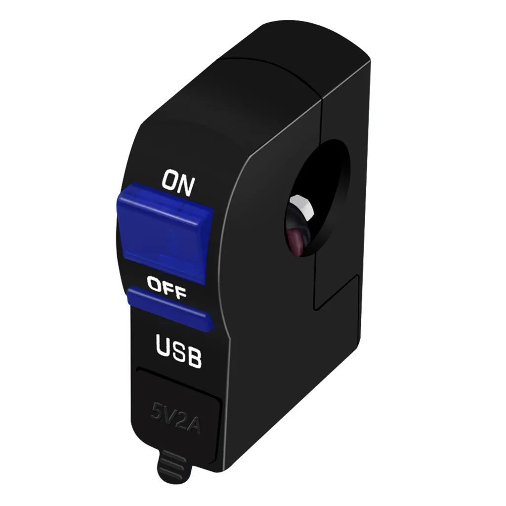 Комплект для мотоцикла 12 В Автомобильная usb-розетка водонепроницаемое автомобильное зарядное устройство с переключателем синий для автомобиля RV ATV лодка водный мотоцикл мобильный