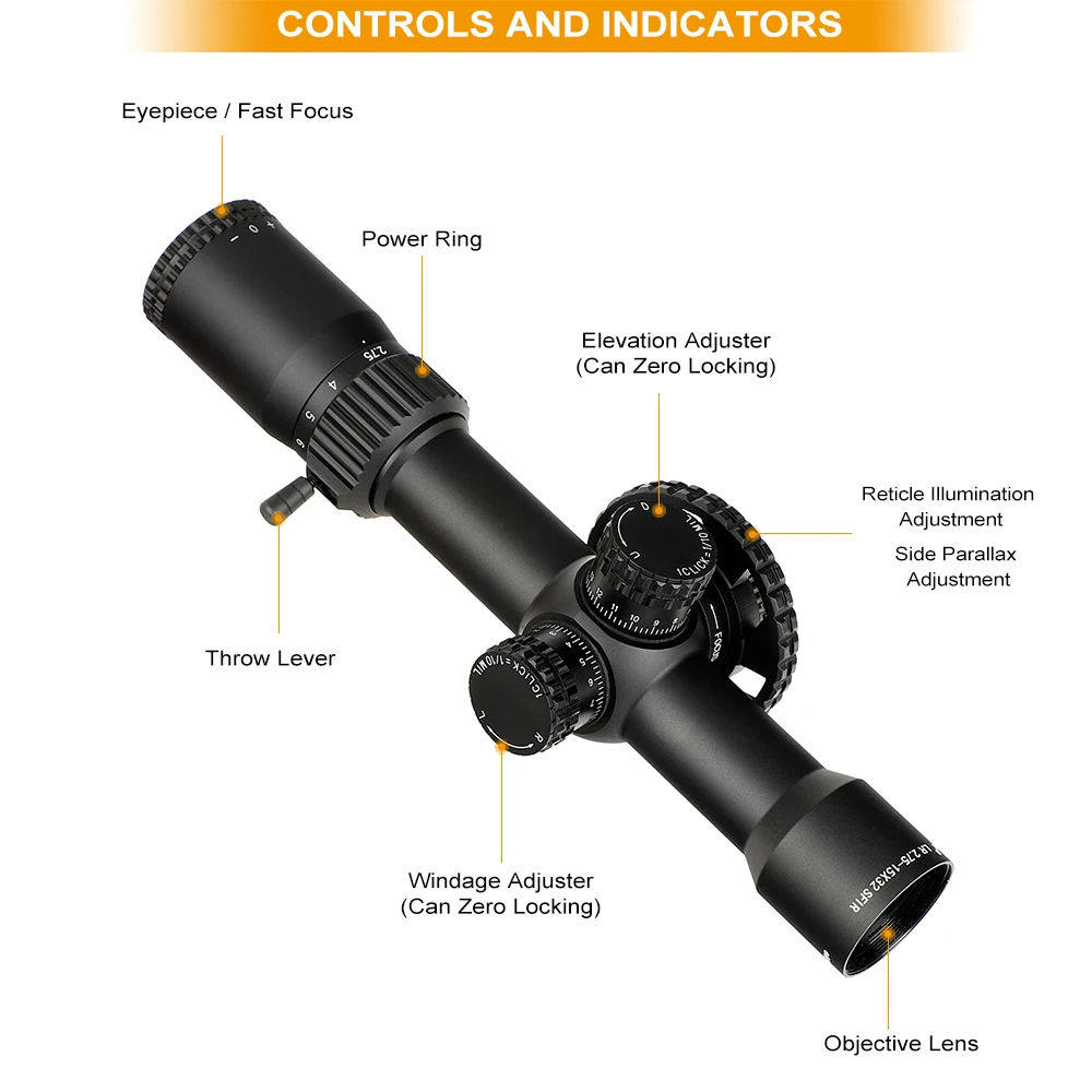 Ohhunt LR 2 75-15X32 SFIR охотничий прицел стеклянная гравированная сетка Красная