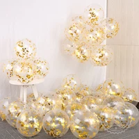 20pcs chrome metal balloon confetti transparent sequin latex balloons wedding decoration baby toy birthday party festival decor