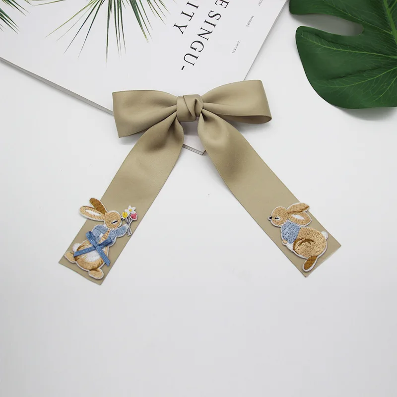 Заколка-пряжка с бантом женская Модный зажим для волос милым мультяшным Кроликом