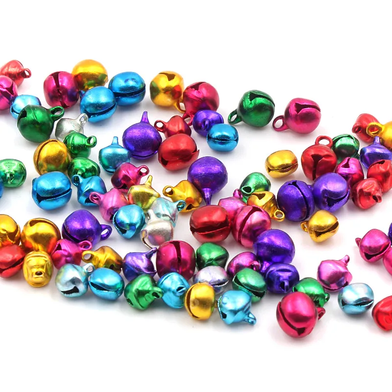 

100Pcs Jingle Bells Iron Loose Beads Small For Festival Decoration/Christmas Tree Decorations/DIY Crafts Accessories Decoration