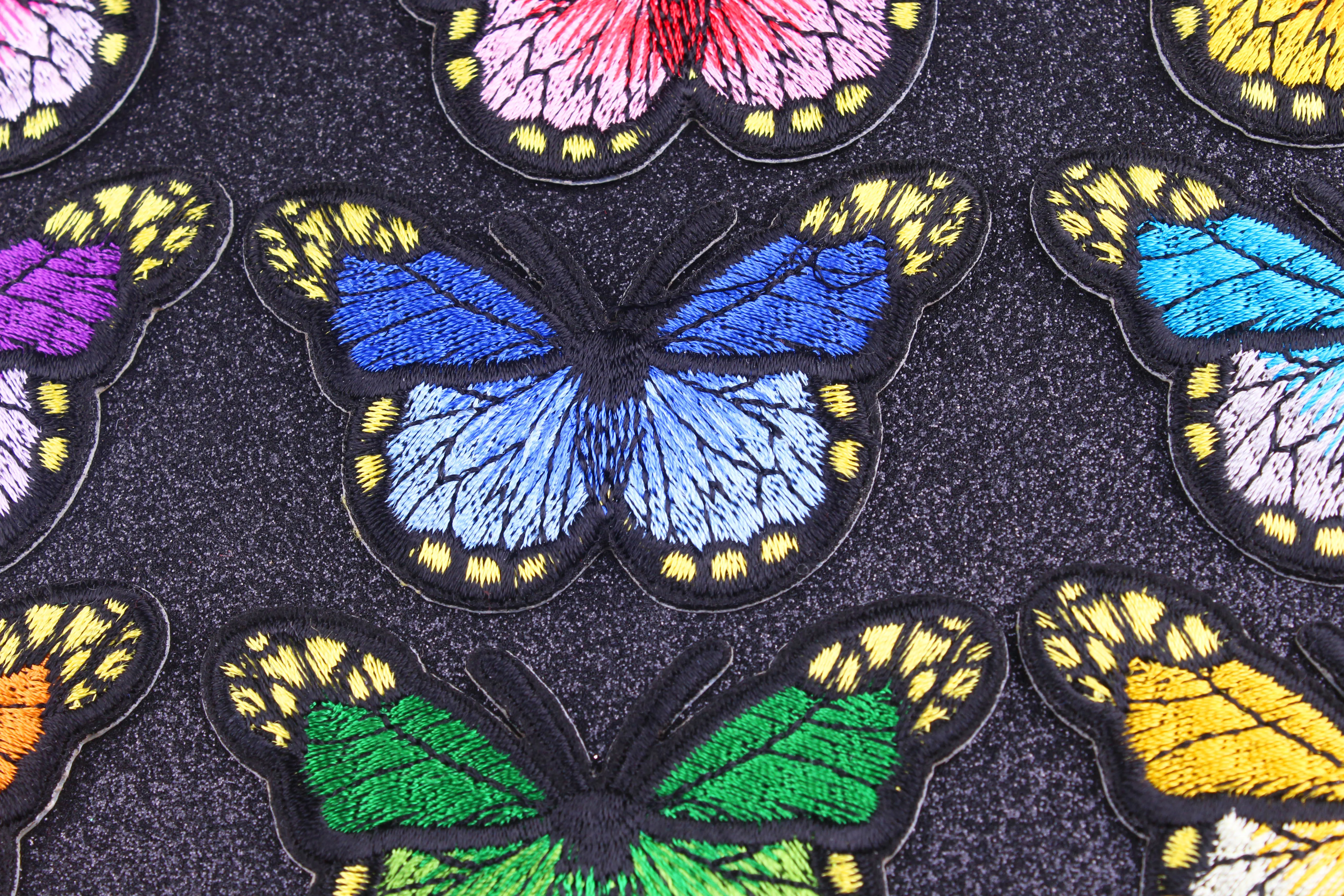 Вышитые бабочки нашивки для одежды наклейки Декор искусственное украшение