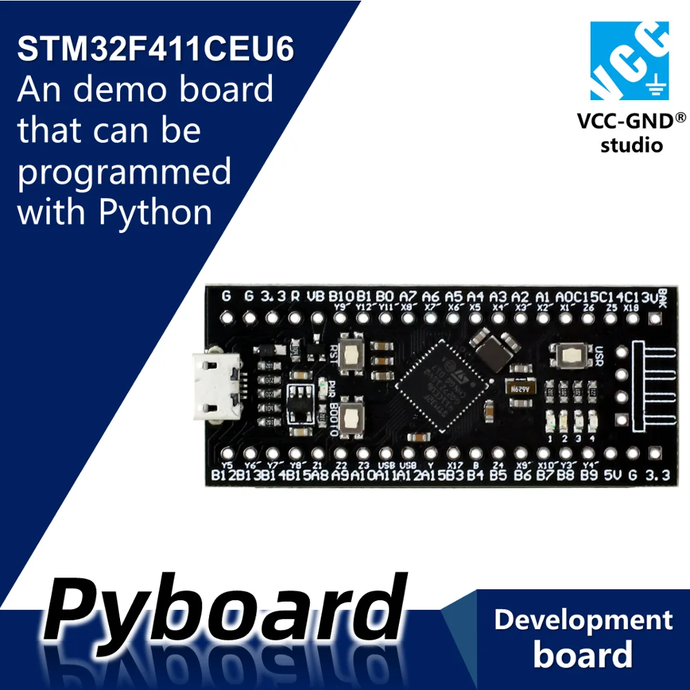 Микропитон pyboard v1.1 mini V1.1 PYBmini STM32F411CEU6 dev board demo core Module Cortex M4 Python|Демонстрационные