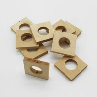 wb45 20pcs diy accessories sqaure shaped grass wood chips painting pendant earrings women jewelry