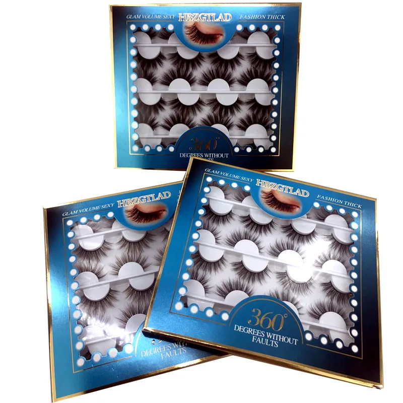 

12 Pairs Multipack 3D Soft Mink Hair False Eyelashes Handmade Wispy Fluffy Long Lashes Natural Eye Makeup Tools Faux Eye Lashes