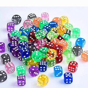 10 шт.лот набор Игральный костей 11 Цвета высококачественная прозрачная акриловая 6 кубика для Clubвечерниеигры для всей семьи