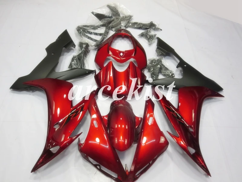 

Новый комплект обтекателей для мотоциклов ABS под давлением, подходит для YAMAHA YZF-R1 2004 2005 2006 R1 04 05 06, кузов красного и черного цветов