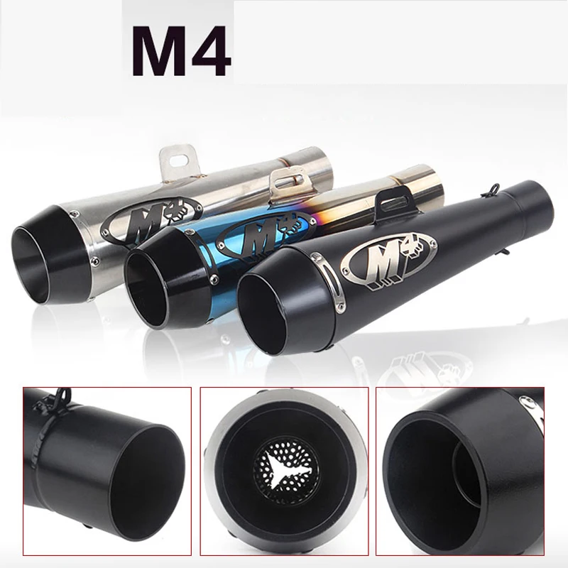 Универсальный глушитель выхлопной трубы для мотоцикла M4 z50 monkey 02 gsxr 600 ar15 bmw k75 mt125