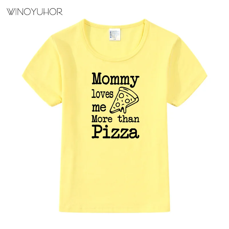Футболка с принтом Mommy Loves Me More Than Pizza футболка короткими рукавами для маленьких