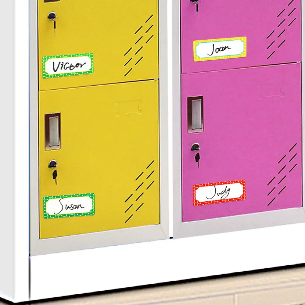 10 colors, a total of 50 with 1 pen(pen cap color random) 8*3cm rewritable message board magnetic refrigerator stickers