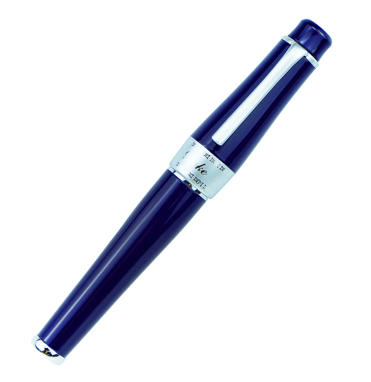 Limited Edition Dark Blue Duke 2009 Fountain Pen Memory Charlie-Chaplin Big Size Unique Style M/Bent Nib Heavy Business Ink Pen