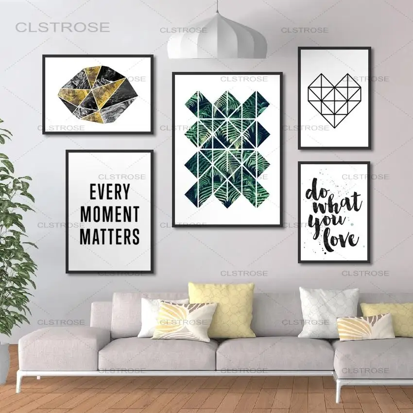 

Canvas Poster Modern Minimalist Geometry Triangle Nordic Style Canvas Paintings Art Wall Poster Decor Pictures for Living Room