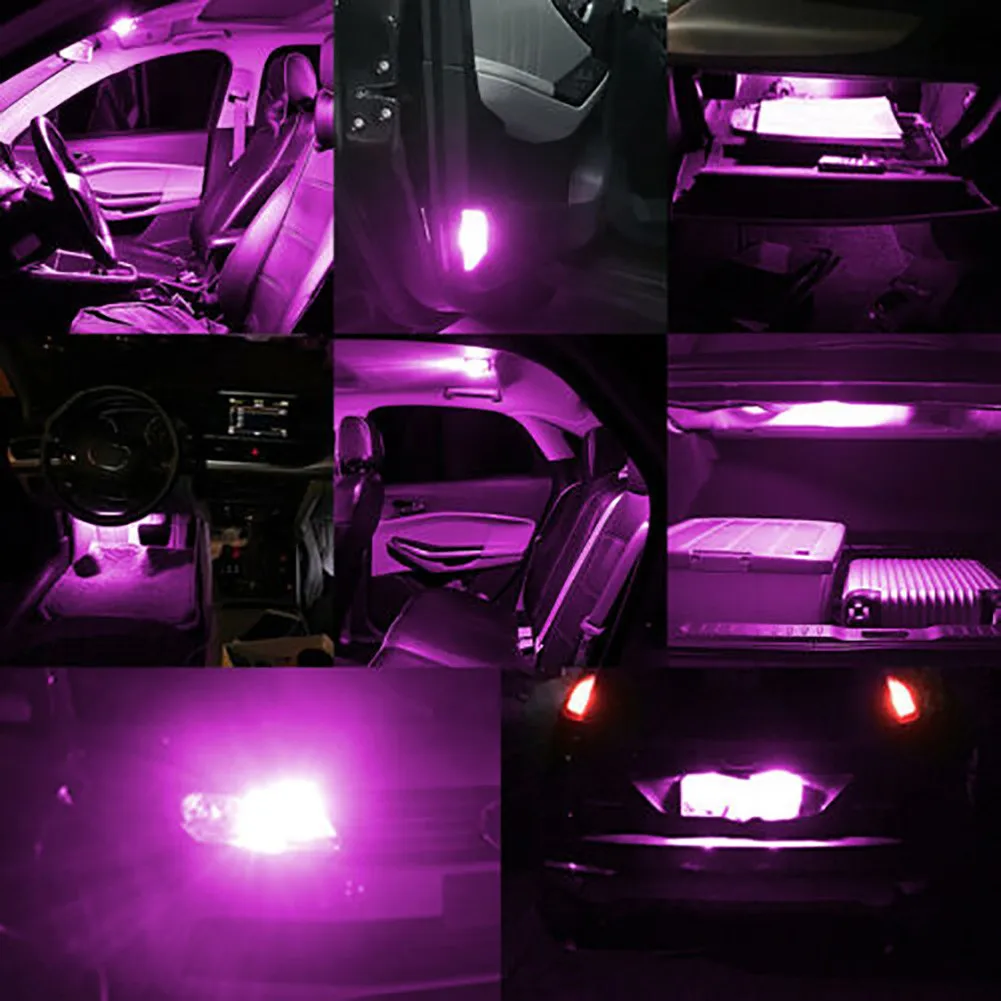 

Лампы для задних габаритных огней W5W 158 168 194 20 шт. 24x9x8 мм COB купольные Внутренние светодиодные лампы