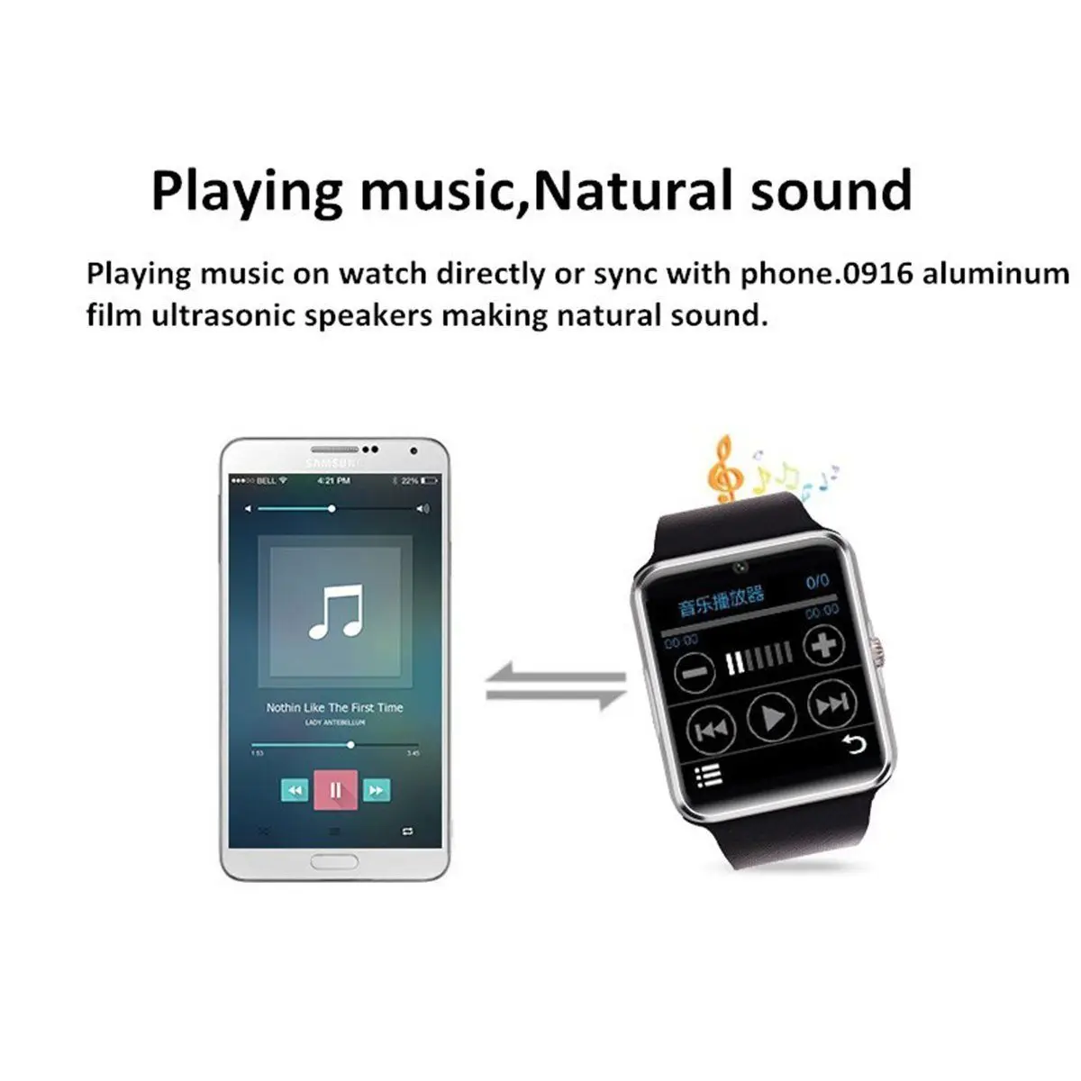 Смарт-часы GT08 Bluetooth Android IOS сенсорный экран поддержка Sim-карты TF-карты с камерой |