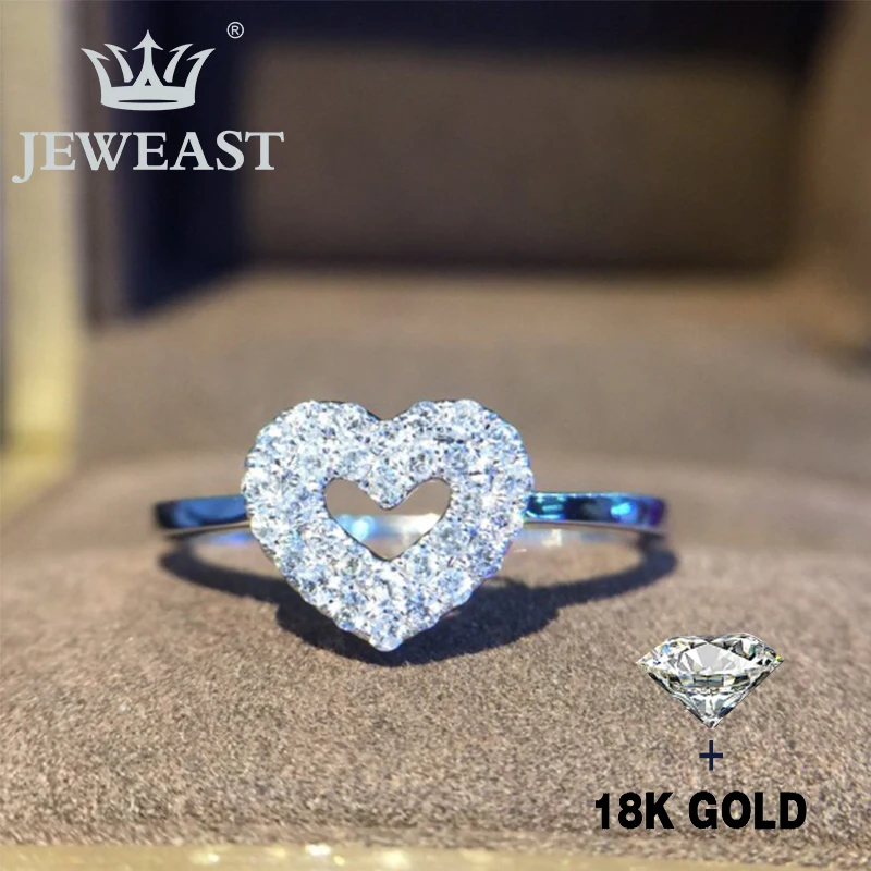 Кольцо из чистого золота 18 карат с натуральными бриллиантами красивое кольцо