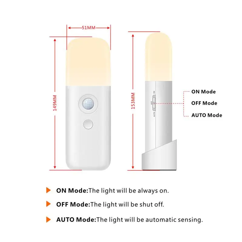 

Human Body Induction Indoor Light Lazy Smart Eye Protection Aisle Travel 5 Gears Home Bedroom Stairs Night Light Dropshipping