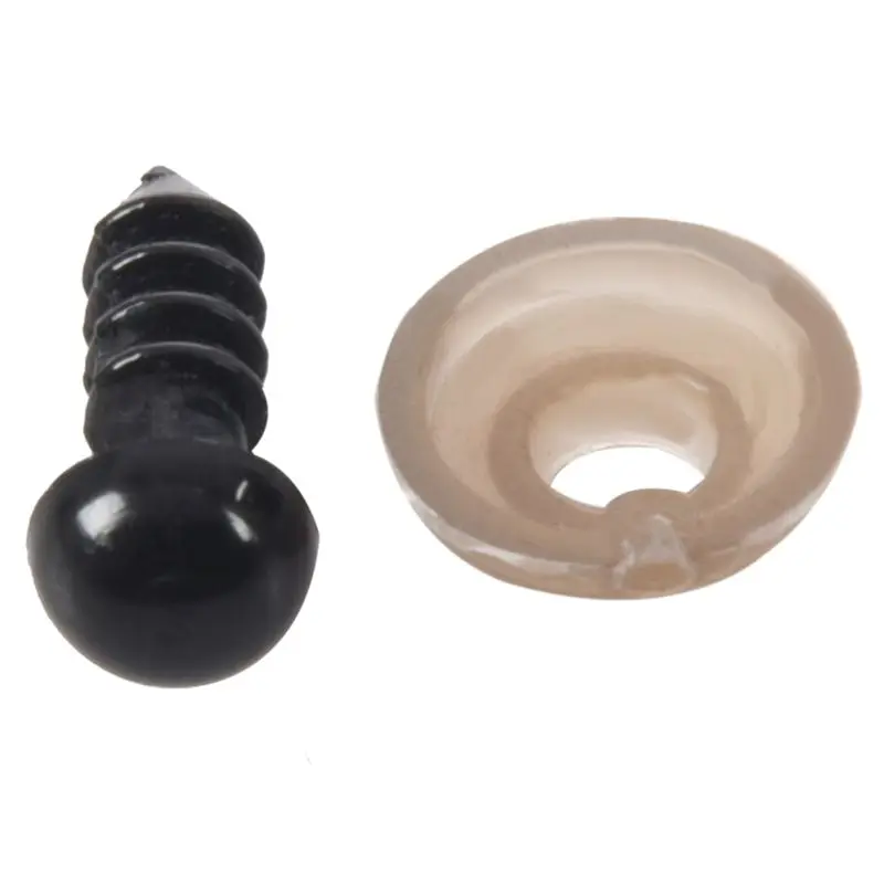 100 шт 6 мм черные пластиковые безопасные омыватели для глаз плюшевых игрушек