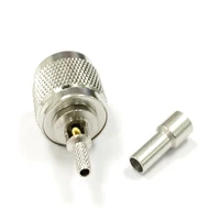 reverse rp tnc male plug with female pin rf connector crimp for rg316 rg174 cable new straight