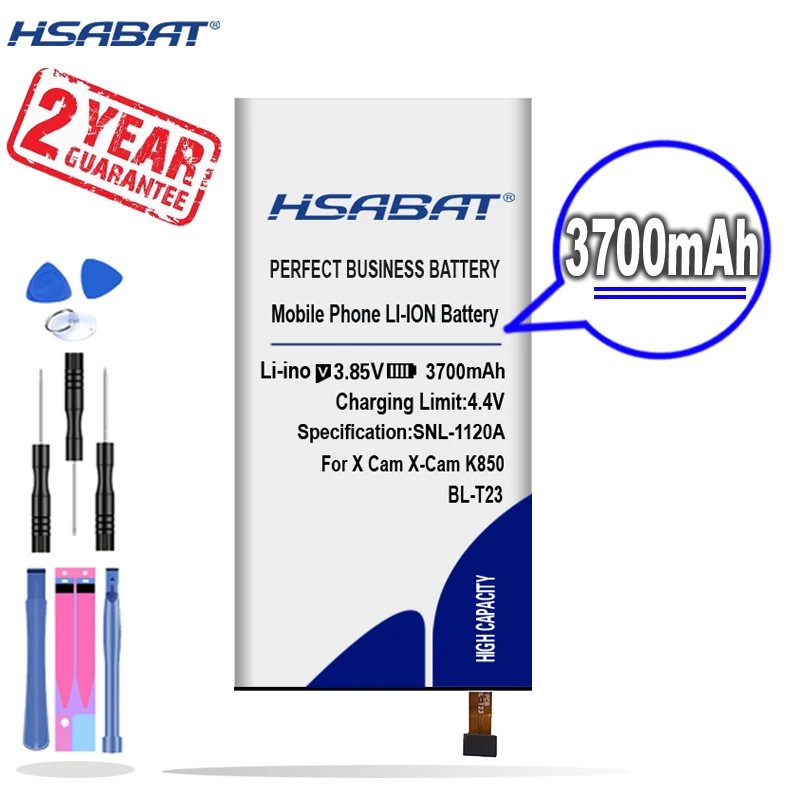 Новое поступление [HSABAT] 3700 мА/ч BL T23 Замена Батарея для LG X Cam K580 K580Y F690