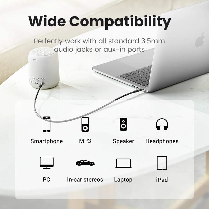 Jack 3.5 Audio Cable Male to 3.5mm Hifi Stereo Line 3 5 for PC Xiaomi Oneplus Headphone Speaker MP3 Kabel Car Aux Cord | Электроника