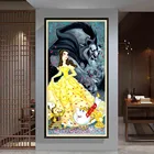 Алмазная живопись, персонажи мультфильмов, Злодеи, 5D сделай сам, полная картина, Красавица и чудовище, квадратная круглая мозаика, украшение для дома