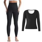 Зимнее термобелье для сауны, комплекты, эластичная бесшовная Женская одежда, теплая Интимная одежда, кальсоны, Женские однотонные корректирующие костюмы