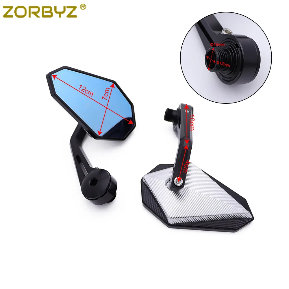 ZORBYZ Новый Мотоцикл CNC алюминиевый руль боковое зеркало с внутренней резьбой для
