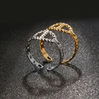 Простой кольцо из нержавеющей стали 316L для женщин, мужчин, модные украшения золотого и серебряного цвета, 2021, обручальное кольцо, подарок