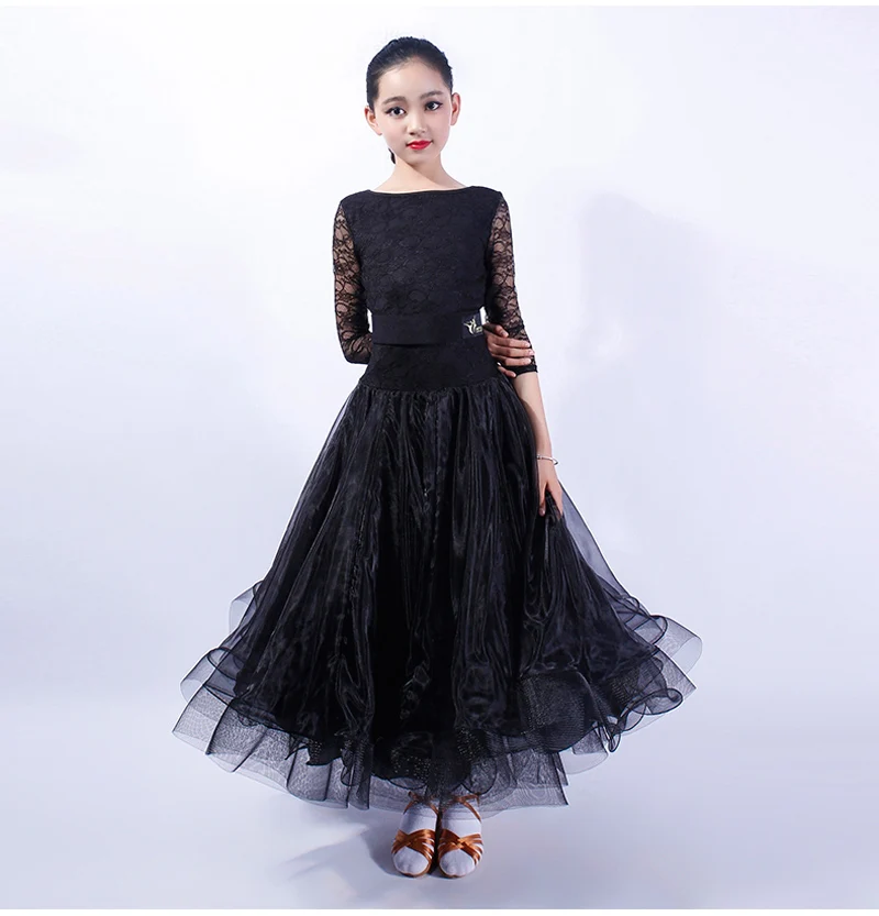 Синие платья для бальных танцев детское элегантное кружевное платье с рукавом