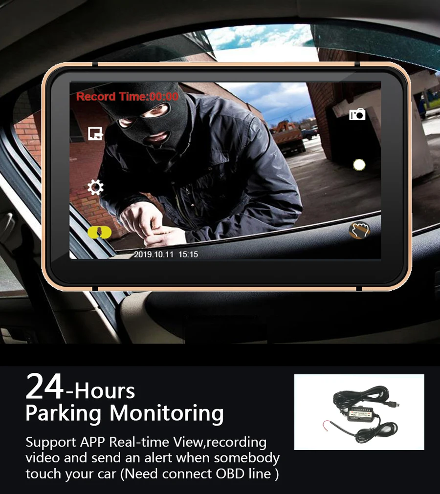 Anfilite 7 &quotAndroid автомобильный видеорегистратор dvr грузовик GPS навигатор 512 М 8 ГБ с