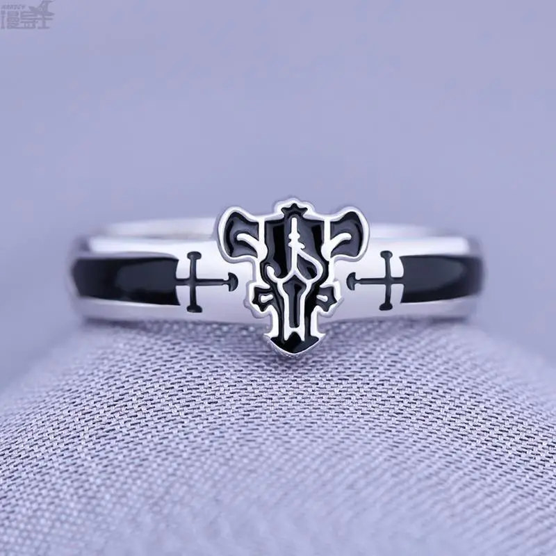 Black Clover Asta Cosplay Finger Ring Fashion Jewelry S925 Silver Rings Halloween Costume Accessories Props | Тематическая одежда