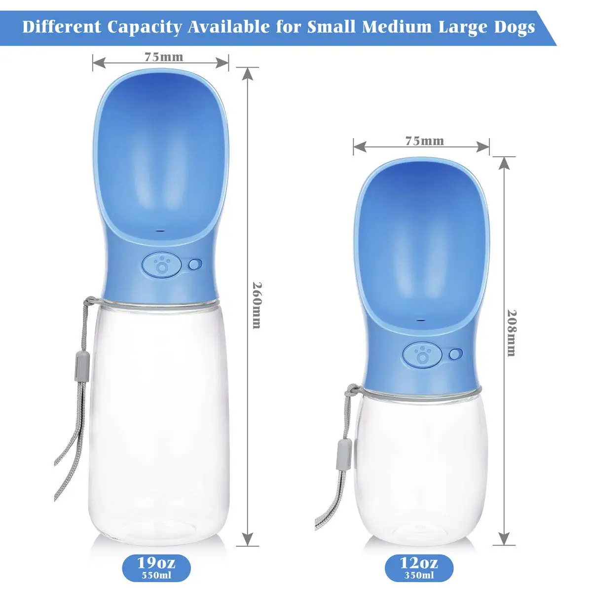 

Pet Dog Water Bottle Portable outdoors travel Dog bowl Leakage proof for Small Medium Large Dogs Cat bowl Pet supplies