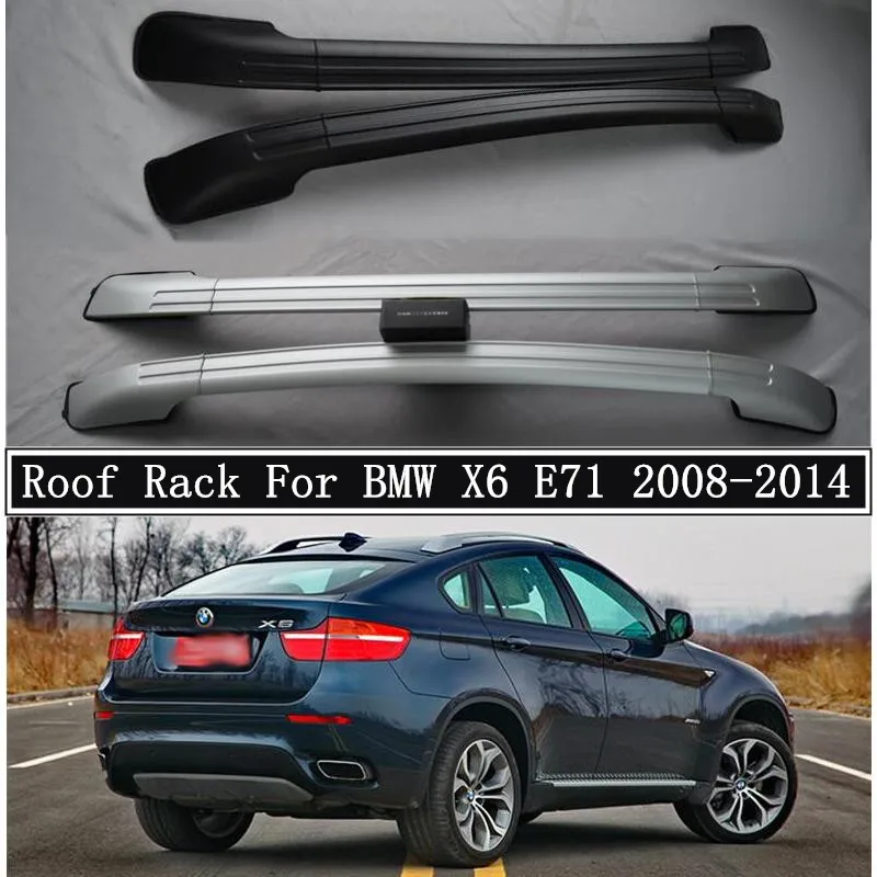 

Багажник на крышу для BMW X6 E71 2008-2014, рельсы из высококачественного алюминиевого сплава, рейки для багажника, верхние рейки, рельсовые коробки