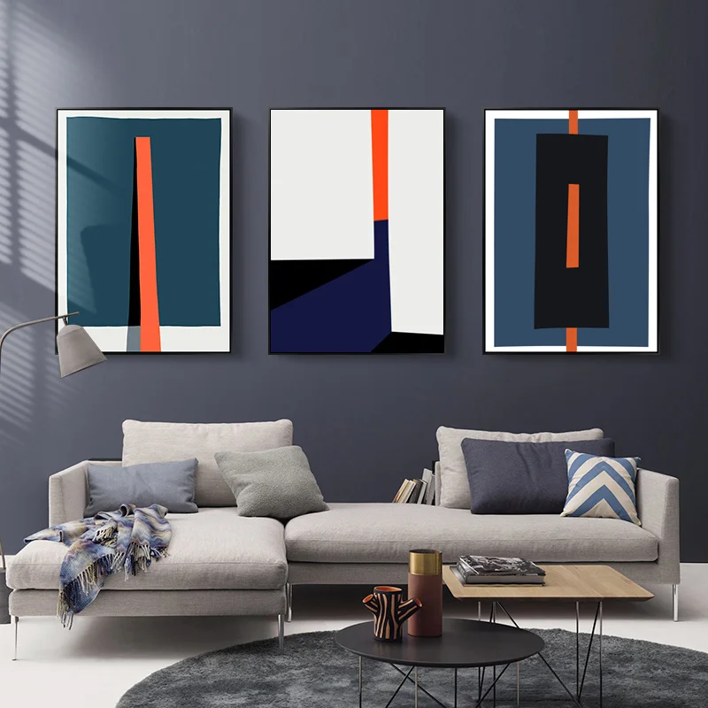 

Modern Abstract Geometric Colorful Prints Poster Nordic Canvas Paintings Wall Art Pictures Living Room Office Home Decor