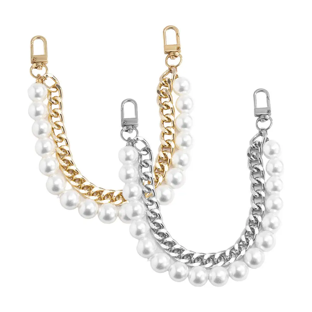 

Жемчужный ремешок для сумки, ремешок для сумочки, DIY кошелек, Женская милая бусина, Золотая застежка