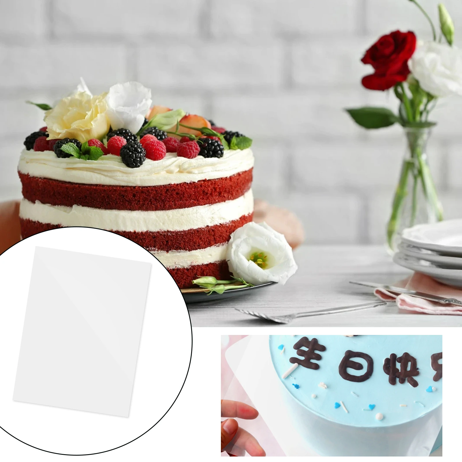Cake Transfer Paper Sheet A4 Edible Glutinous Rice 3D Hand-painted Decoration Tool | Дом и сад