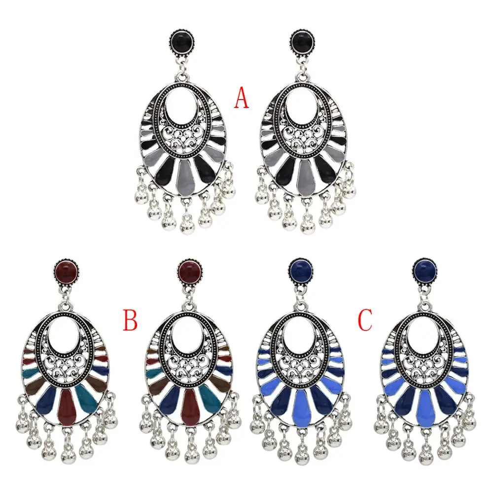 Таиландские Винтажные висячие серьги в виде колокольчиков индийские Богемские