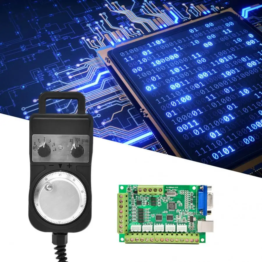 Зеленый 5 осевой контроллер движения MACH3 USB плата интерфейса CNC карта управления