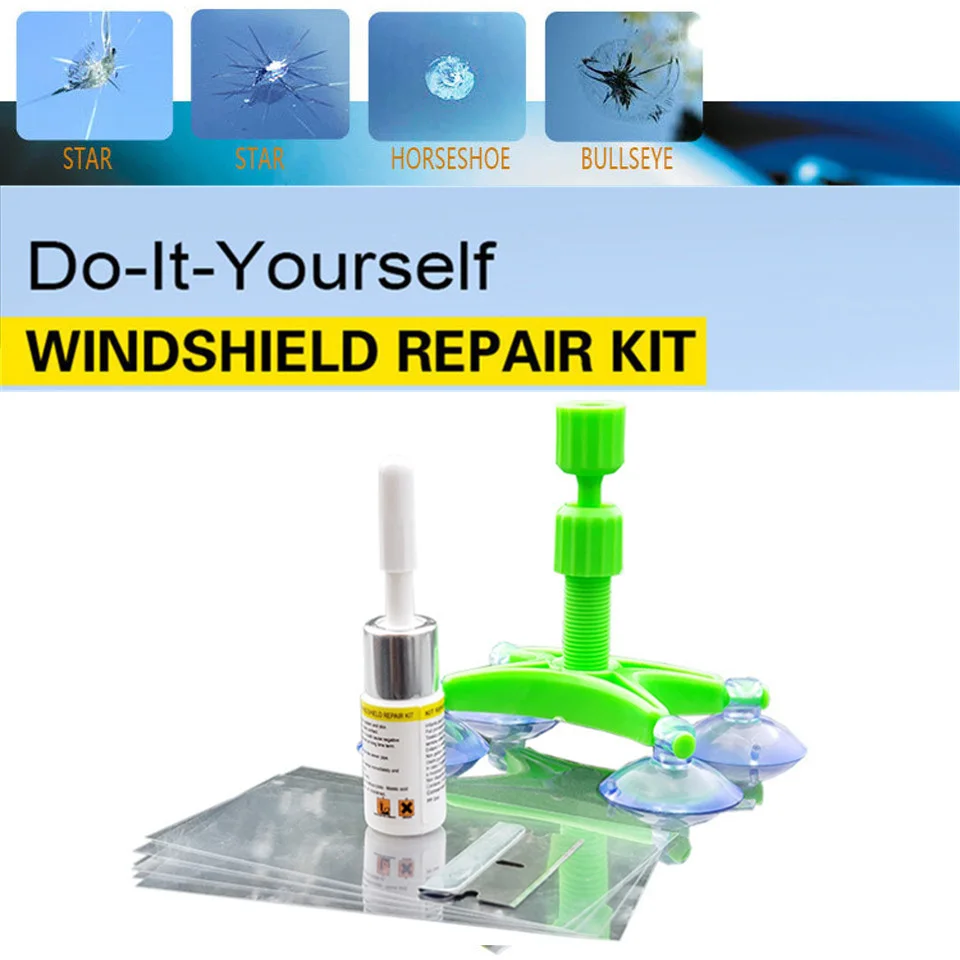 DIY Быстрый набор для Ремонта Лобового Стекла автомобильное окно звезда и длинная