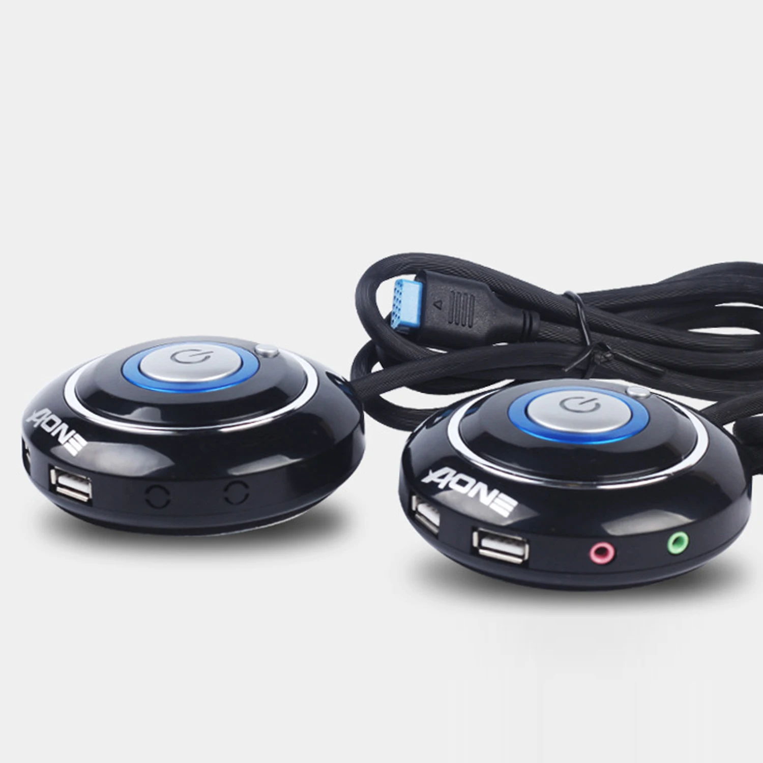 Elisona Настольный ПК Компьютер Корпус выключатель питания с двумя портами USB +